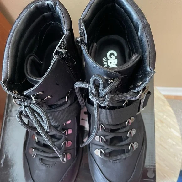 G by Guess Black Combat Boots - Picture 5 of 6